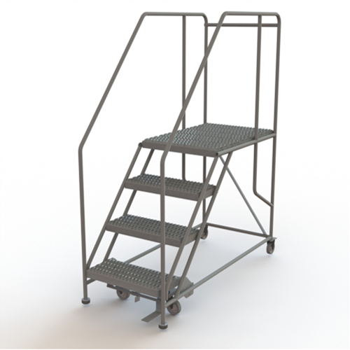 Plateforme de travail mobile, Acier, 4 Marches, 40" ha, 35" p, 24" Marche, Stri&eacute; Oxford Builders Supplies Inc