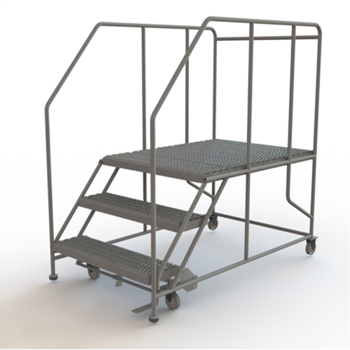Plateforme de travail mobile, Acier, 3 Marches, 30" ha, 48" p, 36" Marche, Stri&eacute; Oxford Builders Supplies Inc
