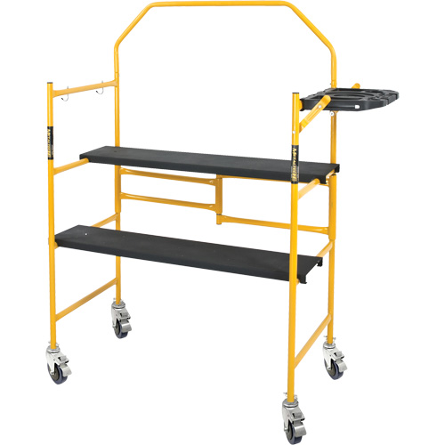 nsemble d'&eacute;chafaudage &agrave; montant de s&eacute;curit&eacute; & tablette pour outils de 4' Jobsite Series, Cadre Acier, 49-1/2" p x 57-3/4" h Oxford Builders Supplies Inc