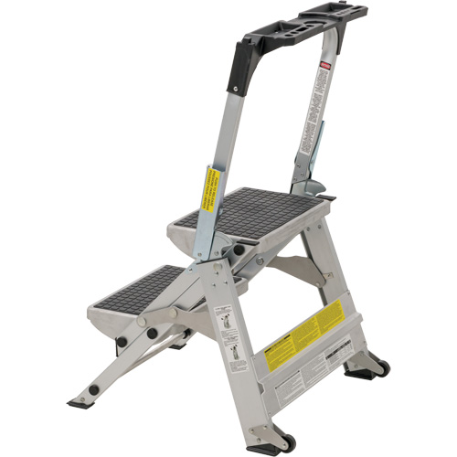 &eacute;chelle escabeau avec roues pivotantes, 2 marches, 23" x 21" x Hauteur 34,50" Oxford Builders Supplies Inc