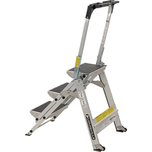 &eacute;chelle escabeau avec roues pivotantes, 3 marches, 34" x 22" x Hauteur 50,75" Oxford Builders Supplies Inc