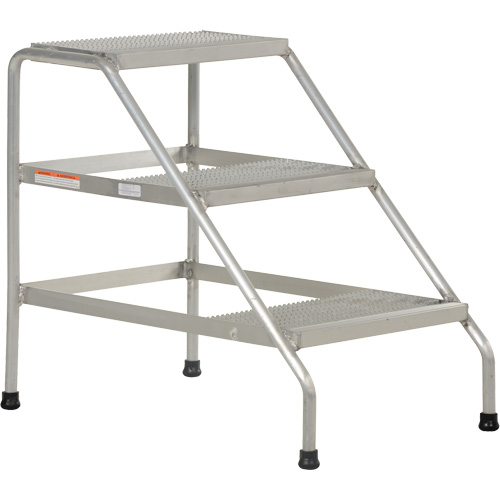 Escabeau en aluminium, 3 marche(s), 22-13/16" la x 34-9/16" lo x 30" h, Capacit&eacute; 500 lb Oxford Builders Supplies Inc