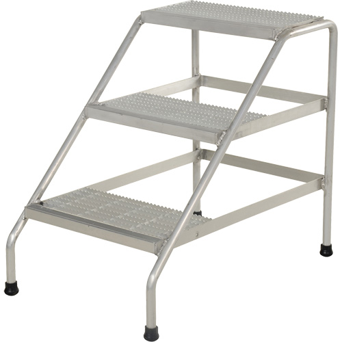 Escabeau en aluminium, 3 marche(s), 22-13/16" la x 34-9/16" lo x 30" h, Capacit&eacute; 500 lb Oxford Builders Supplies Inc