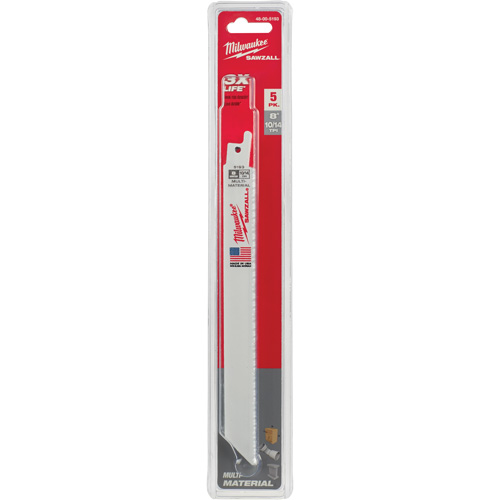 Sawzall&reg; Reciprocating Saw Blade, Bi-Metal, 10-14 TPI, 8" L x 5/8" W Oxford Builders Supplies Inc