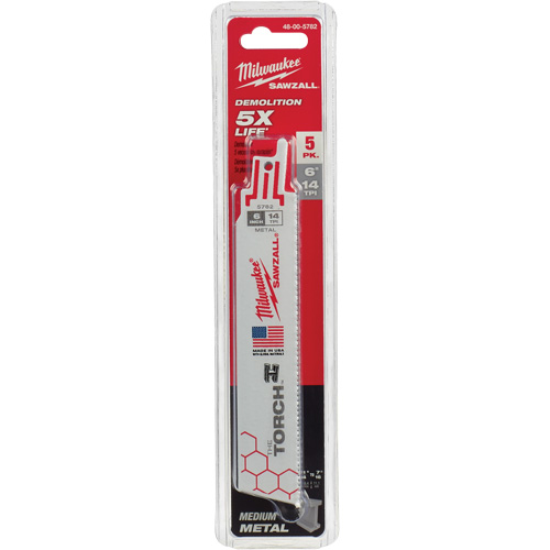 The Torch Sawzall&reg; Blade, Bi-Metal, 14 TPI, 6" L x 1" W Oxford Builders Supplies Inc