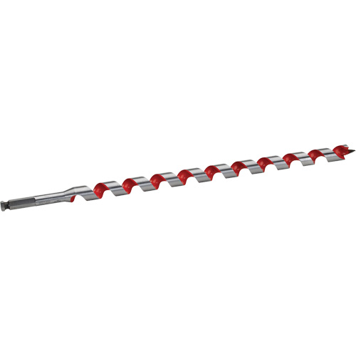 Longue m&egrave;che h&eacute;licoidale pour perceuse, Diam&egrave;tre de 1-1/16", Cannelure 15", Tige 7/16" hexagonal Oxford Builders Supplies Inc