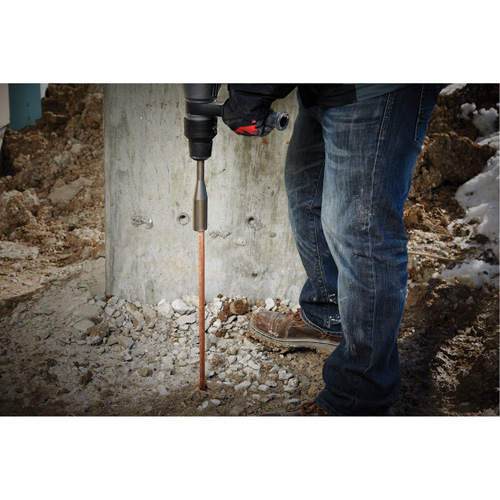 SDS-Max Ground Rod Driver, 3/4"/5/8" Tip, 3/4" Drive Size, 10" Length Oxford Builders Supplies Inc