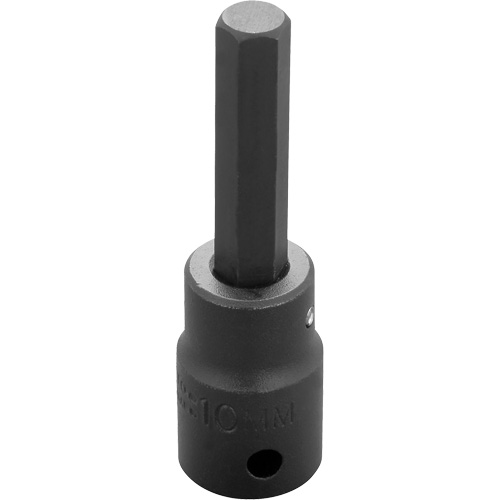 Socket Bit, Hex, 10 mm x 3-1/4" L, 1/2" Drive Oxford Builders Supplies Inc