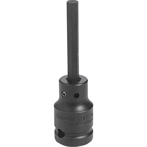 Impact Bit Socket, Hex, 12 mm x 3-1/4" L, 1/2" Drive Oxford Builders Supplies Inc