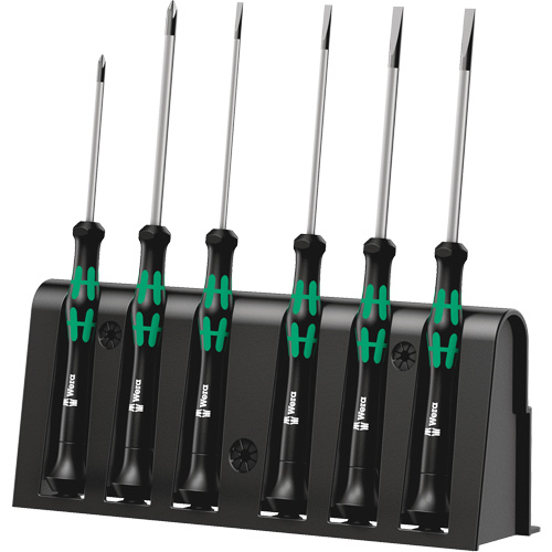 Micro Series Screwdriver Set with Rack, 6 Pcs. Oxford Builders Supplies Inc