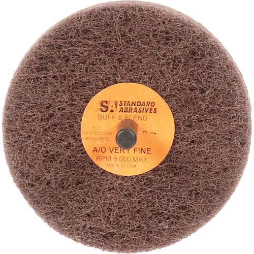 Standard Abrasives Buff & Blend Wheel, 3" Dia. x 3" W, 1/4" Arbor, Aluminum Oxide Oxford Builders Supplies Inc