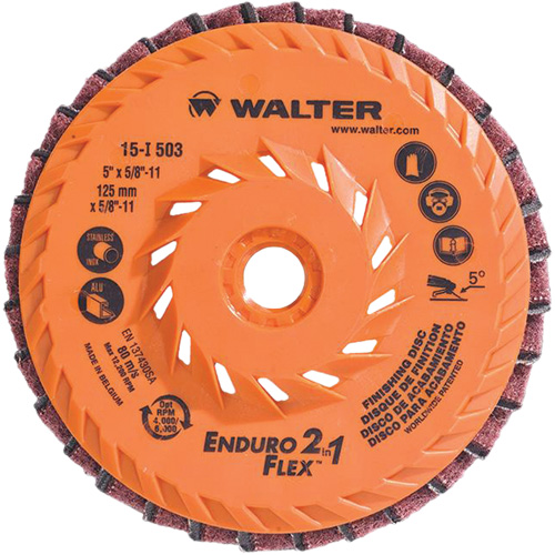 Meule &agrave; lamelles Enduro-Flex 2-in-1, 5" x 5/8"-11, Grain 80, C&eacute;ramique Oxford Builders Supplies Inc