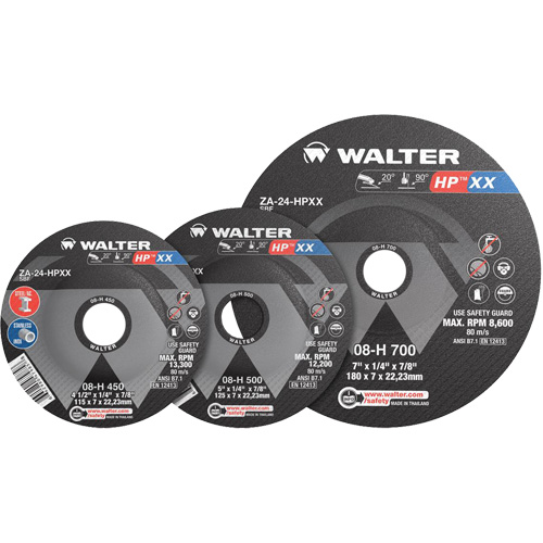 Meule HP XX, 4-1/2" x 1/4", Arbre 7/8", Type 27S Oxford Builders Supplies Inc
