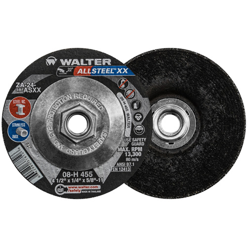 HP XX Grinding Wheel, 4-1/2" x 1/4", 5/8"-11 Arbor, Aluminum Oxide, Type 27 Oxford Builders Supplies Inc