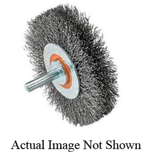 Mounted Crimped Wire Wheel, 3" Dia., 0.0118" Fill Oxford Builders Supplies Inc
