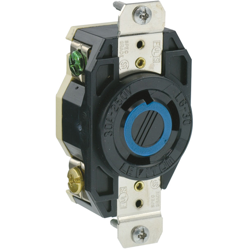 Single Flush 2-Pole 3-Wire Grounding Receptacle Oxford Builders Supplies Inc