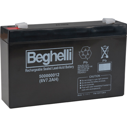 Sealed Lead Acid Batteries, 6 V, 7.2 Ah Oxford Builders Supplies Inc