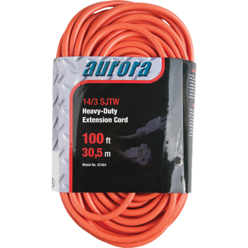 Vinyl Extension Cord, Outdoor, SJTW, 14/3 AWG, 13 A, 100' Oxford Builders Supplies Inc