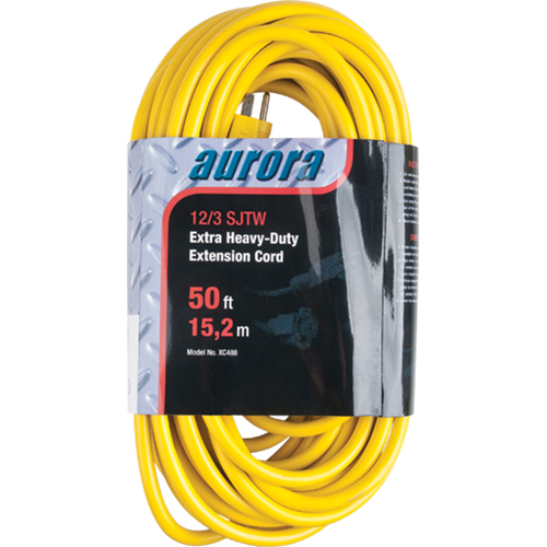 Cordon rallonge en vinyle, Ext&eacute;rieur, SJTW, AWG 12/3, 15 A, 50' Oxford Builders Supplies Inc