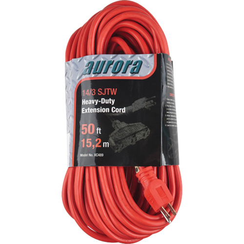 Cordon rallonge en vinyle, Ext&eacute;rieur, SJTW, AWG 14/3, 15 A, 3 prise(s), 50' Oxford Builders Supplies Inc