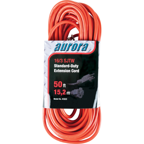 Extension Cord, Indoor/Outdoor, SJTW, 16/3 AWG, 13 A, 50' Oxford Builders Supplies Inc