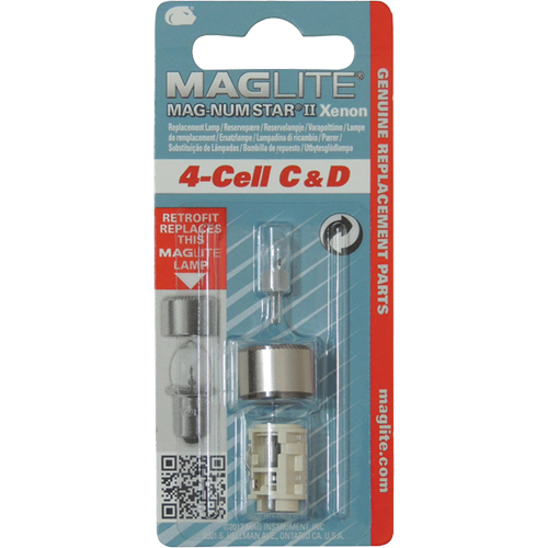Ampoule de rechange pour lampe de poche &agrave; 4 piles C & D Oxford Builders Supplies Inc