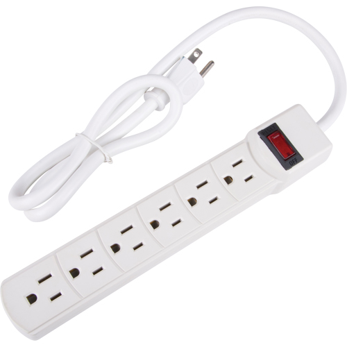 Surge Suppressor, 6 Outlets, 200 J, 1875 W, 3' Cord Oxford Builders Supplies Inc
