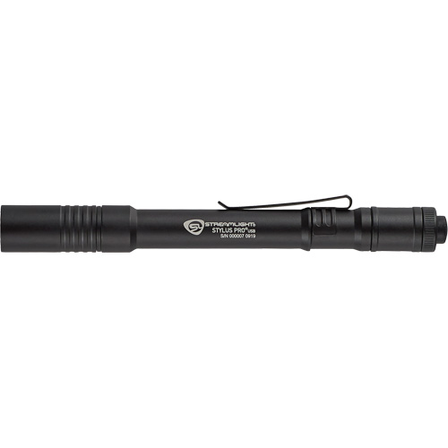 Lampe de poche stylo USB Stylus Pro, DEL, 350 lumens, Corps en Aluminium, piles Rechargeable, Compris Oxford Builders Supplies Inc