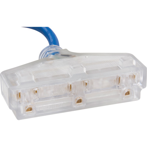 TPE-Rubber Extension Cord with Light Indicator, All-Weather, SJEOW, 14/3 AWG, 15 A, 3 Outlet(s), 25' Oxford Builders Supplies Inc