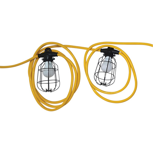 LED Stringlights, 10 Lights, 1200" L, Metal Housing Oxford Builders Supplies Inc