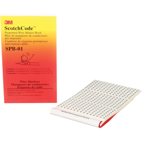 ScotchCode Pre-Printed Wire Marker Book Oxford Builders Supplies Inc