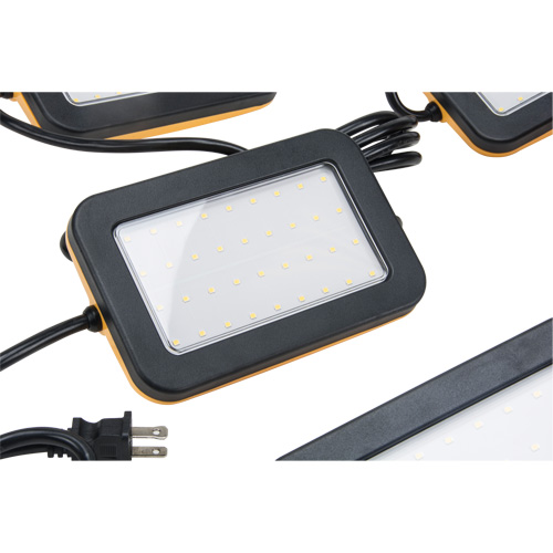 LED String Work Lights, 5 Lights, 50' L, Plastic Housing Oxford Builders Supplies Inc