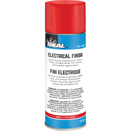 Quick-Dry Enamel Electrical Finish Paint, Aerosol Can, Red Oxford Builders Supplies Inc