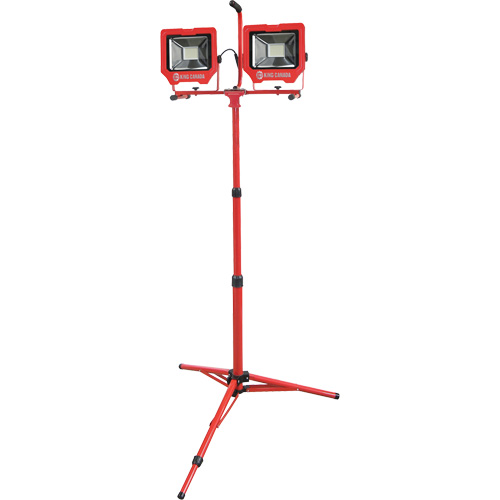 Baladeuses jumel&eacute;es avec tr&eacute;pied, DEL, 72 W, 8000 lumens, Boîtier en Aluminium Oxford Builders Supplies Inc