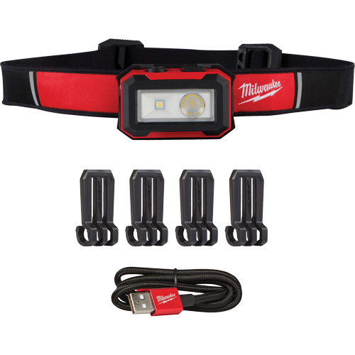 Lampe frontale magn&eacute;tique et lampe de travail, DEL, 450 lumens, 2,5 hres de fonctionnement, piles Rechargeable Oxford Builders Supplies Inc