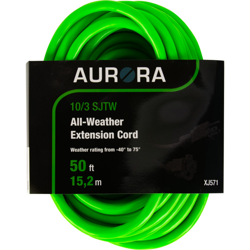 Industrial Extension Cord, All-Weather, SJTW, 10/3 AWG, 15 A, 50' Oxford Builders Supplies Inc