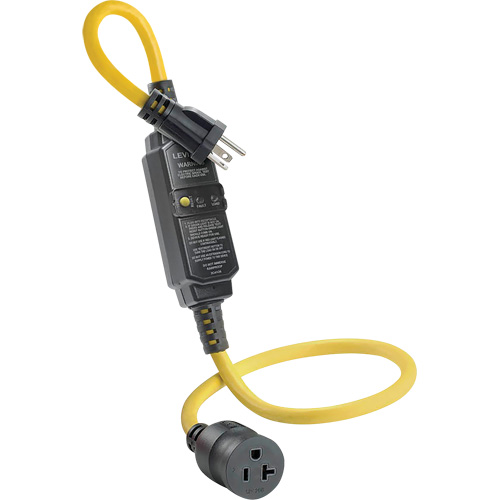 GFCI Cord Set with Automatic Reset, 120 V, 20 A, 3' Cord Oxford Builders Supplies Inc
