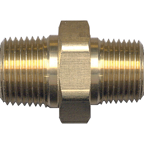 Reducing Hex Nipple, Brass, 1/4" x 1/8", NPT x NPT Oxford Builders Supplies Inc