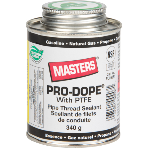 Scellant de filetage de tuyau, Canette &agrave; brosse, 250 ml, -129° C - 204° C/-200° F - 400° F Oxford Builders Supplies Inc