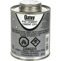 PVC Heavy-Duty Cement, 473 ml, Brush-Top Can, Grey Oxford Builders Supplies Inc