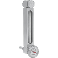 Aluminum Liquid Level Gauge, Threaded, 5" L, 205°F (96.11° C) Oxford Builders Supplies Inc