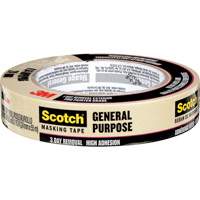 Scotch&reg; General Purpose Masking Tape 2020, 24 mm (1") x 55 m (180'), Tan Oxford Builders Supplies Inc