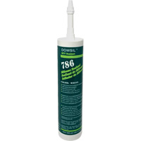 Dowsil 786 Silicone Sealant, 300 ml, Cartridge, White Oxford Builders Supplies Inc