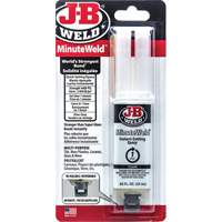 MinuteWeld Adhesive, 25 ml, Syringe, Two-Part, Clear Oxford Builders Supplies Inc