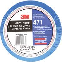 471 Vinyl Tape, 50.8 mm (2") W x 32.9 m (108') L, 5.2 mils, Blue Oxford Builders Supplies Inc