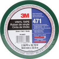 471 Vinyl Tape, 50.8 mm (2") W x 32.9 m (108') L, 5.2 mils, Green Oxford Builders Supplies Inc