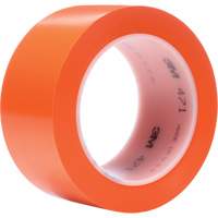 471 Vinyl Tape, 50.8 mm (2") W x 32.9 m (108') L, 5.2 mils, Orange Oxford Builders Supplies Inc