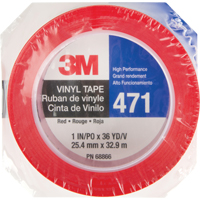 471 Vinyl Tape, 25.4 mm (1") W x 32.9 m (108') L, 5.3 mils, Red Oxford Builders Supplies Inc