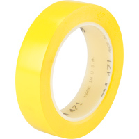 471 Vinyl Tape, 25.4 mm (1") W x 32.9 m (108') L, 5.3 mils, Yellow Oxford Builders Supplies Inc