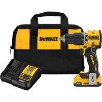 Atomic Compact Series Brushless Cordless Hammer Drill Kit, 1/2" Chuck, 20 V Oxford Builders Supplies Inc